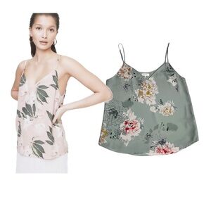 Babaton Floral Everly Camisole Pink and Green